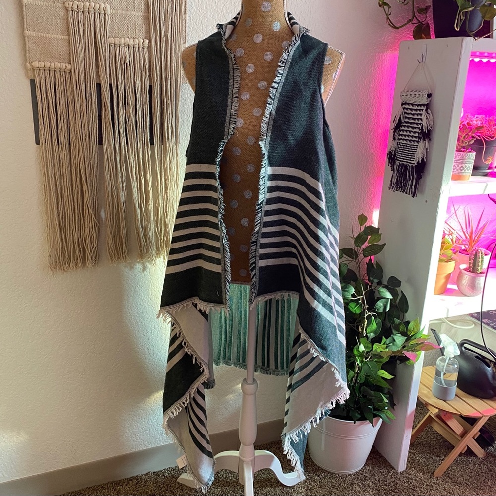 Teal sweater wrap